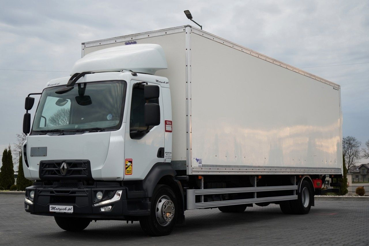 Renault D 210 / 4x2 / KONTENER / 8,6 M / MOCNA PODŁOGA - Dobozos felépítményű teherautó: 4 kép. Renault D 210 / 4x2 / KONTENER / 8,6 M / MOCNA PODŁOGA - Dobozos felépítményű teherautó: 4 kép.