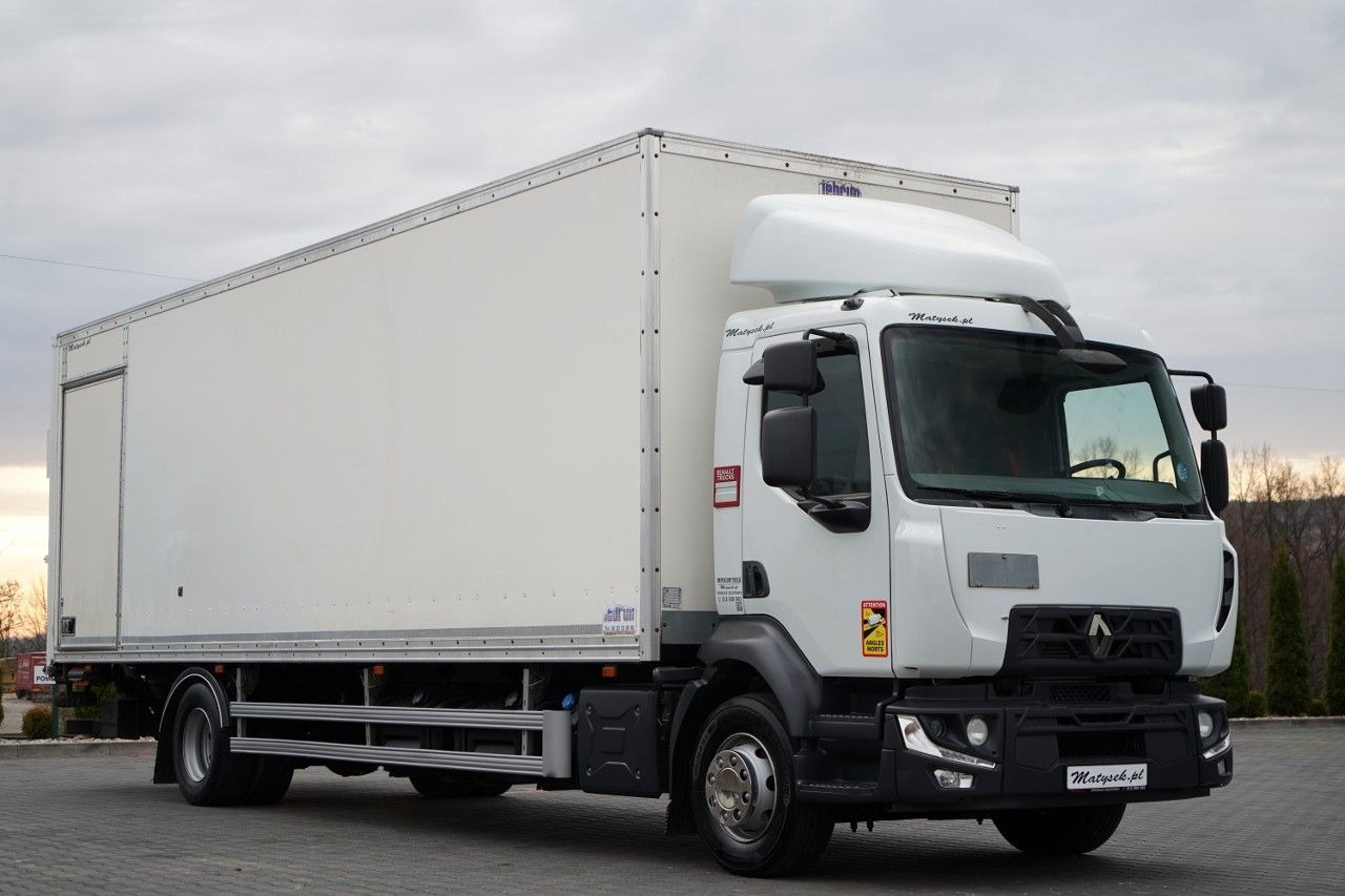 Renault D 210 / 4x2 / KONTENER / 8,6 M / MOCNA PODŁOGA - Dobozos felépítményű teherautó: 1 kép. Renault D 210 / 4x2 / KONTENER / 8,6 M / MOCNA PODŁOGA - Dobozos felépítményű teherautó: 1 kép.