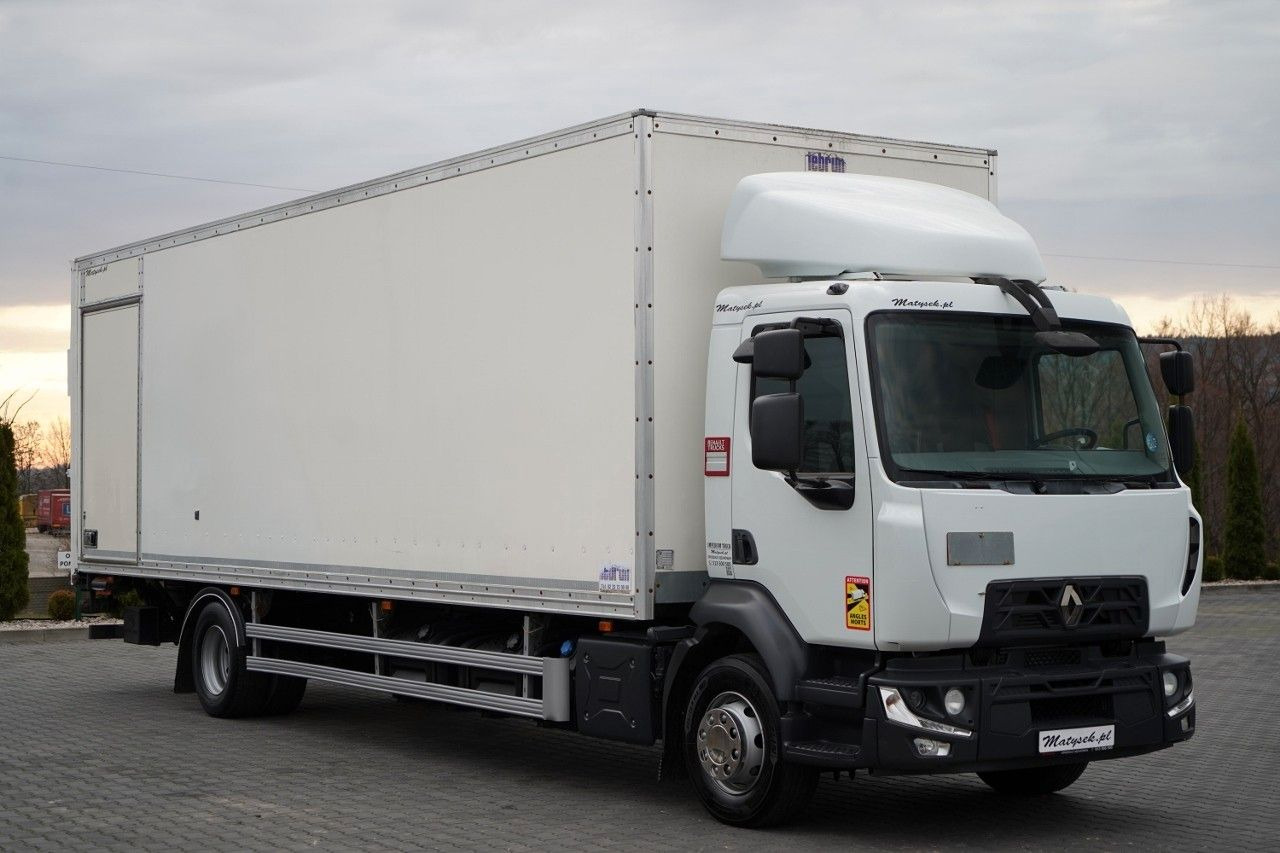 Renault D 210 / 4x2 / KONTENER / 8,6 M / MOCNA PODŁOGA - Dobozos felépítményű teherautó: 2 kép. Renault D 210 / 4x2 / KONTENER / 8,6 M / MOCNA PODŁOGA - Dobozos felépítményű teherautó: 2 kép.