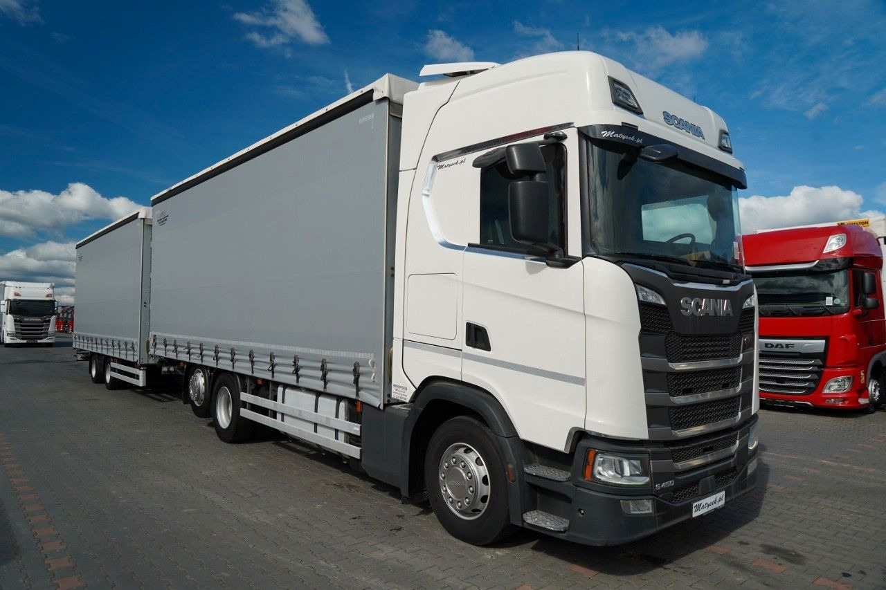 Scania S 450 / ZESTAW TANDEM / 120 M3 / I-PARK COOL Scania S 450 / ZESTAW TANDEM / 120 M3 / PO KONTRAKCIE S - Ponyvás teherautó: 2 kép. Scania S 450 / ZESTAW TANDEM / 120 M3 / I-PARK COOL Scania S 450 / ZESTAW TANDEM / 120 M3 / PO KONTRAKCIE S - Ponyvás teherautó: 2 kép.