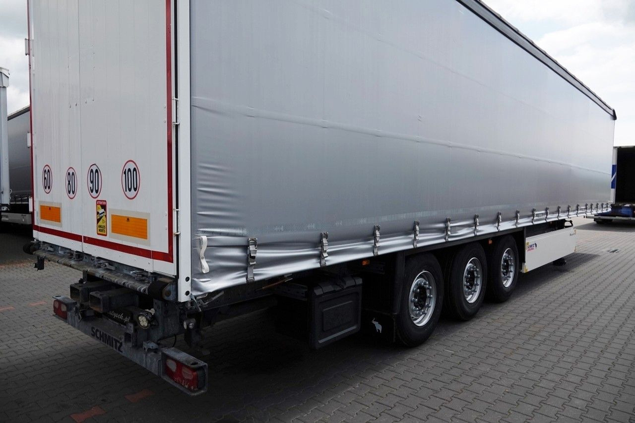 Ponyvás félpótkocsi Schmitz Cargobull FIRANKA / STANDARD /  OŚ PODNOSZONA / KOSZ NA PA: 9 kép.