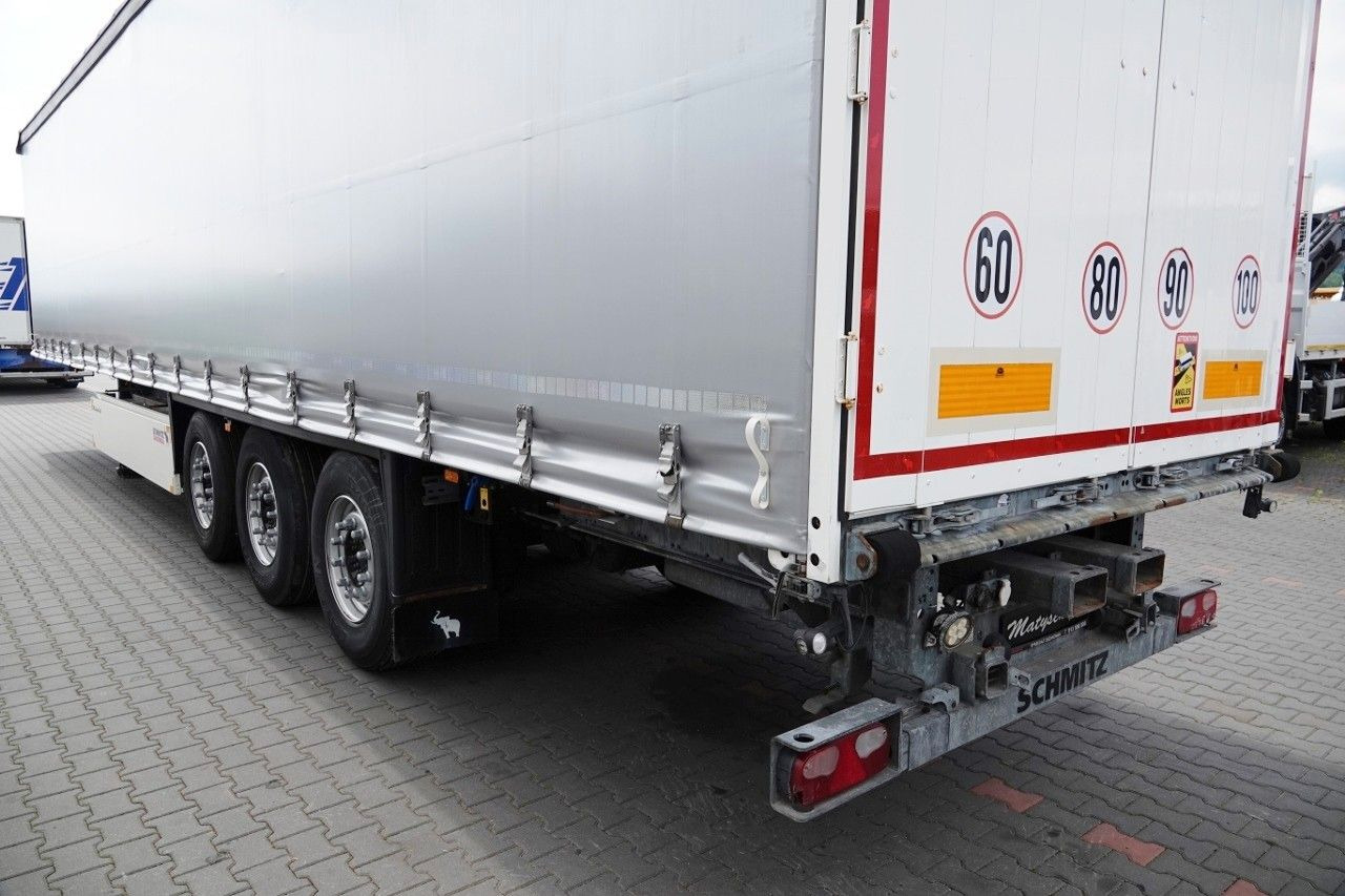 Ponyvás félpótkocsi Schmitz Cargobull FIRANKA / STANDARD /  OŚ PODNOSZONA / KOSZ NA PA: 7 kép.