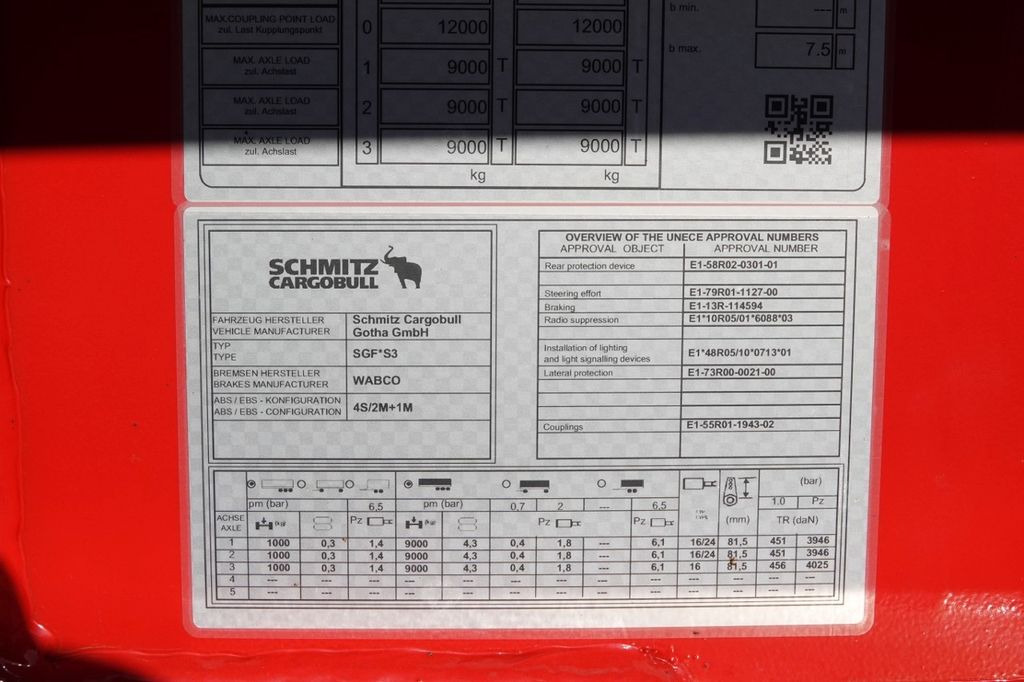 Ponyvás félpótkocsi Schmitz Cargobull WYWROTKA 28 m3 / STALOWA / RYNNA WANNA HP / PLAN: 19 kép.
