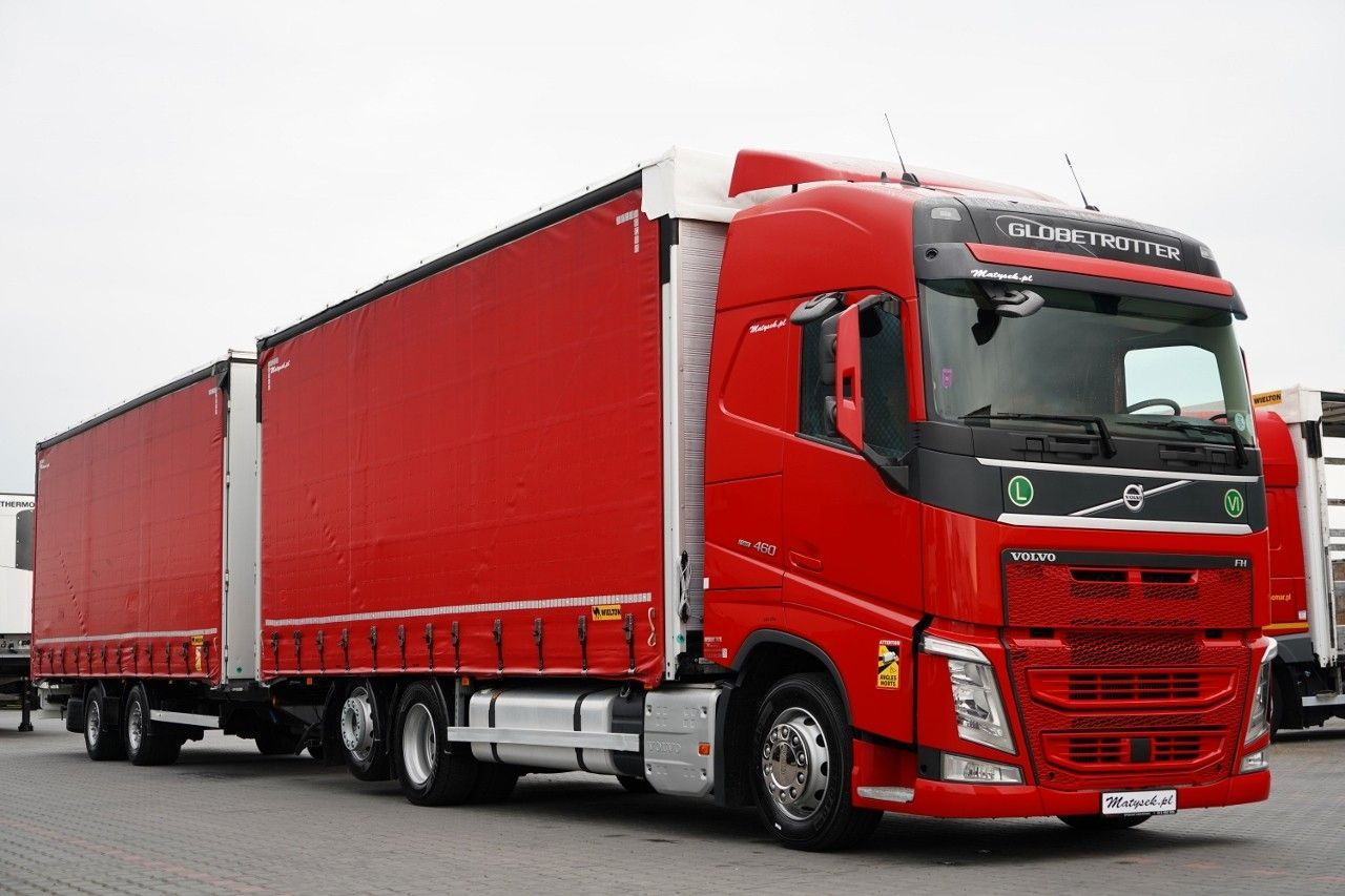 Volvo FH 460 / ZESTAW TANDEM / 120 M3 / PRZEJAZDOWY / - Ponyvás teherautó: 4 kép. Volvo FH 460 / ZESTAW TANDEM / 120 M3 / PRZEJAZDOWY / - Ponyvás teherautó: 4 kép.