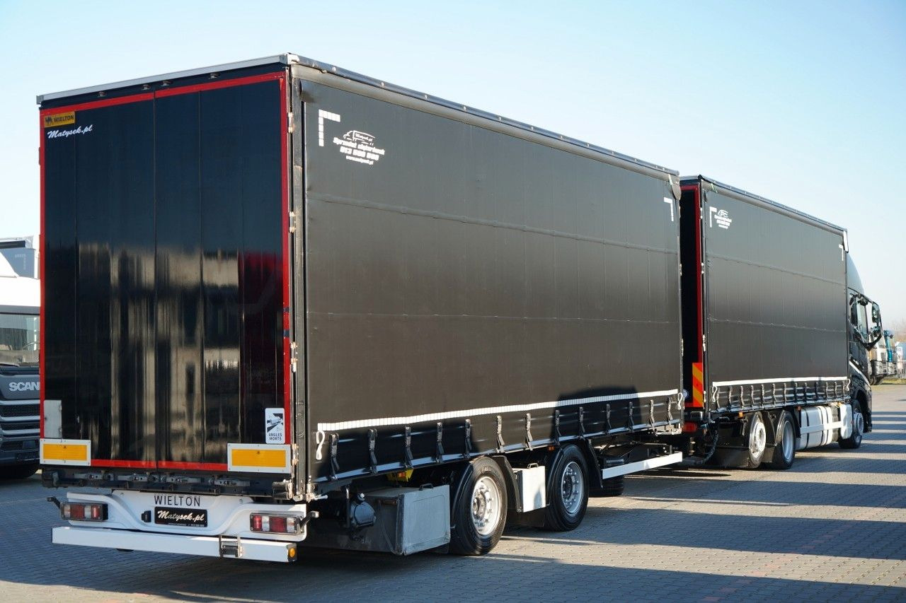 Volvo FH 460 / ZESTAW TANDEM / 120 M3 / PRZEJAZDOWY / - Ponyvás teherautó: 3 kép. Volvo FH 460 / ZESTAW TANDEM / 120 M3 / PRZEJAZDOWY / - Ponyvás teherautó: 3 kép.