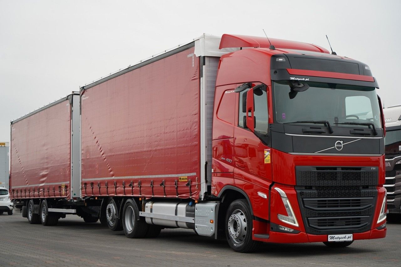 Volvo FH 460 / ZESTAW TANDEM / 120 M3 / PRZEJAZDOWY / - Ponyvás teherautó: 1 kép. Volvo FH 460 / ZESTAW TANDEM / 120 M3 / PRZEJAZDOWY / - Ponyvás teherautó: 1 kép.