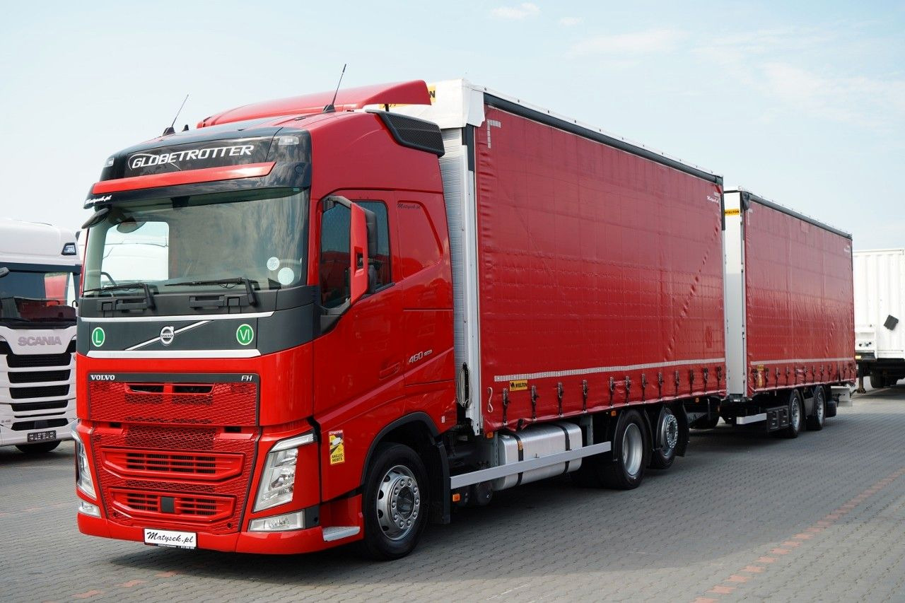 Volvo FH 460 / ZESTAW TANDEM / PRZEJAZDOWY / MEGA / I- - Ponyvás teherautó: 1 kép. Volvo FH 460 / ZESTAW TANDEM / PRZEJAZDOWY / MEGA / I- - Ponyvás teherautó: 1 kép.