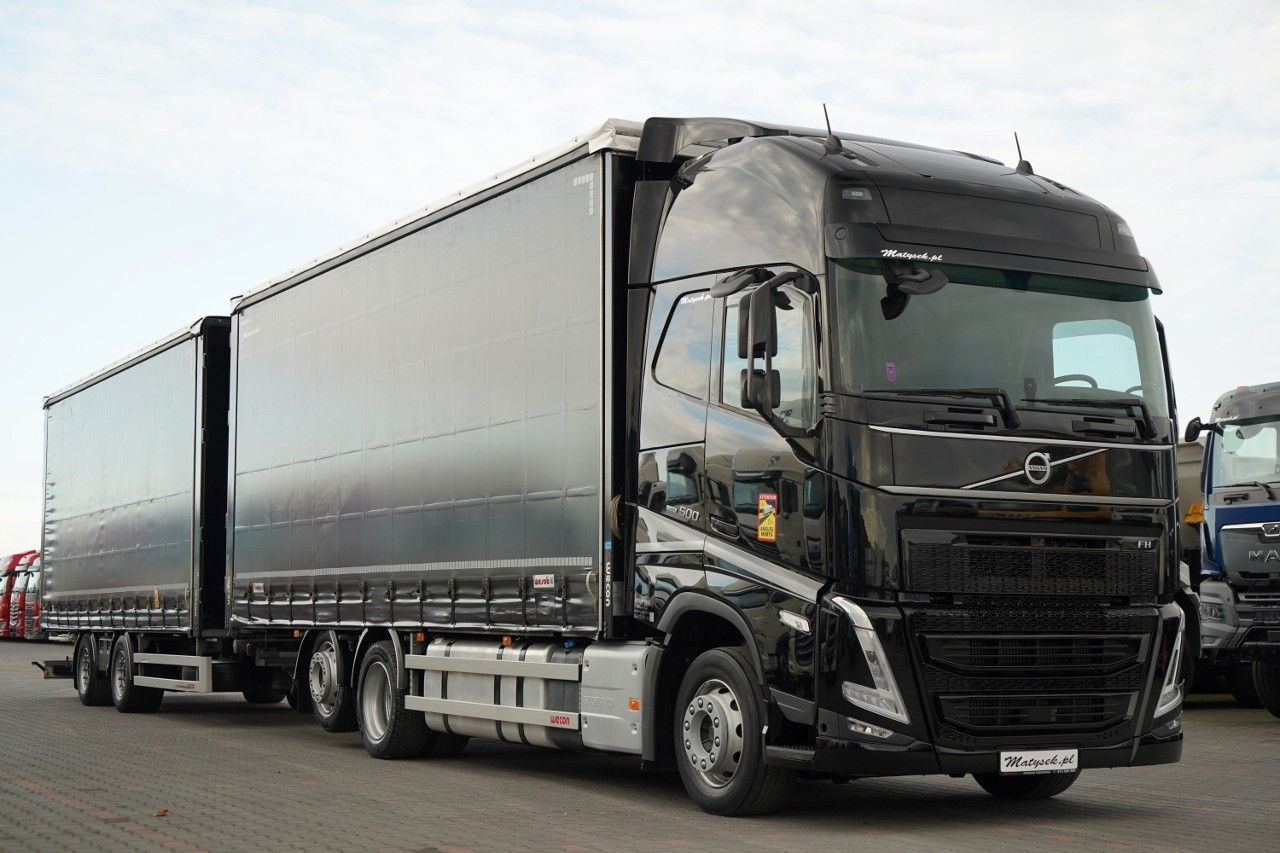 Volvo FH 500 / I-SAVE / XL / ZESTAW TANDEM PRZEJAZDOWY - Ponyvás teherautó: 4 kép. Volvo FH 500 / I-SAVE / XL / ZESTAW TANDEM PRZEJAZDOWY - Ponyvás teherautó: 4 kép.