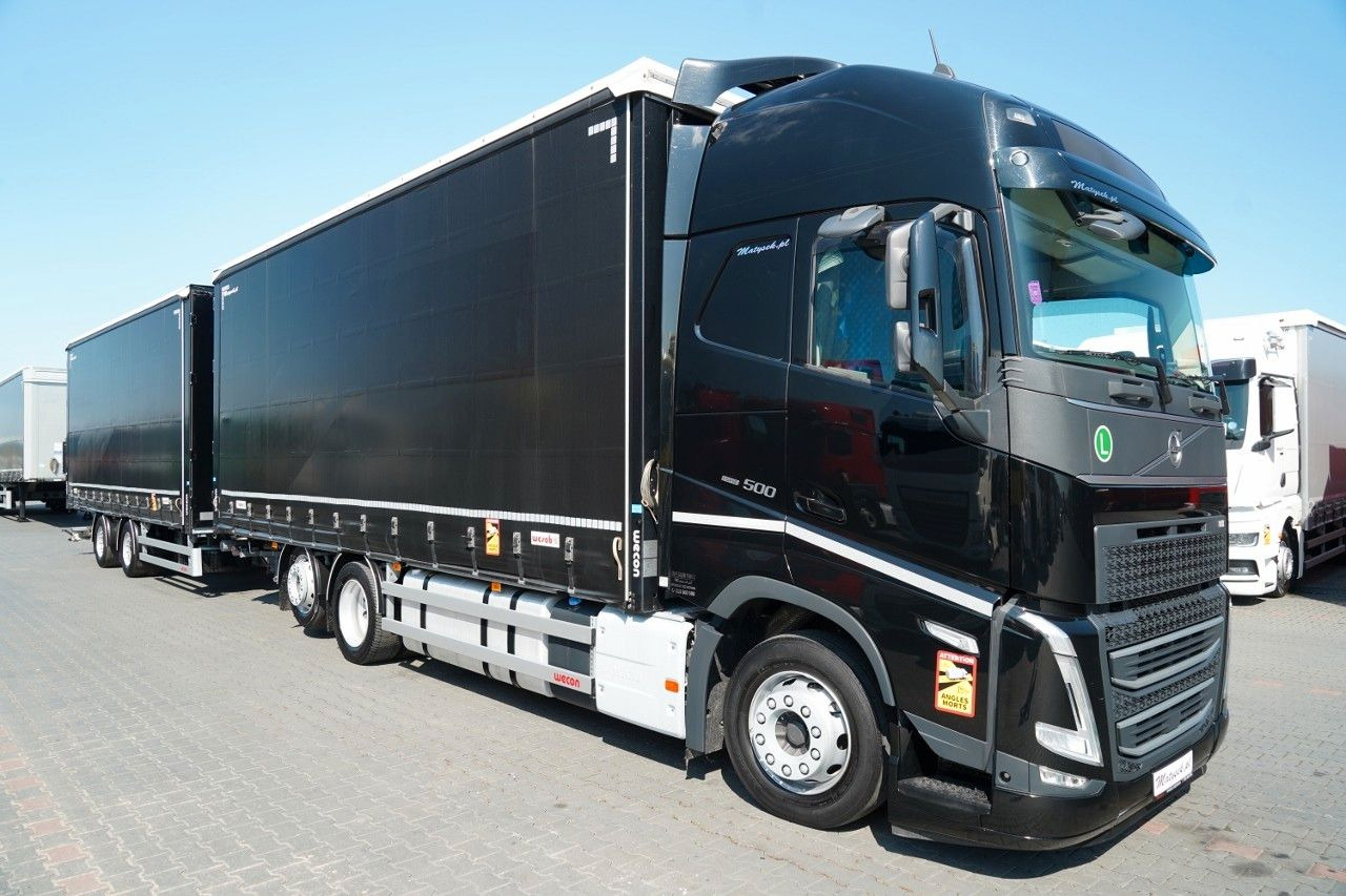 Volvo FH 500 / I-SAVE / XL / ZESTAW TANDEM PRZEJAZDOWY - Ponyvás teherautó: 5 kép. Volvo FH 500 / I-SAVE / XL / ZESTAW TANDEM PRZEJAZDOWY - Ponyvás teherautó: 5 kép.