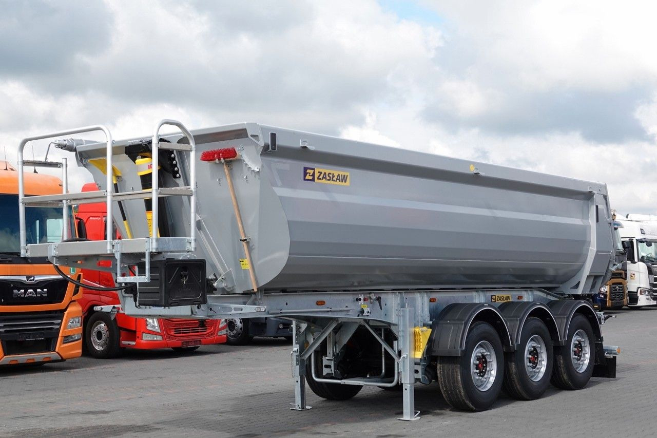 ZASŁAW WYWROTKA 26 m3 / FABRYCZNIE NOWA / STALOWA / RYN - Félpótkocsi billenőplatós: 3 kép. ZASŁAW WYWROTKA 26 m3 / FABRYCZNIE NOWA / STALOWA / RYN - Félpótkocsi billenőplatós: 3 kép.