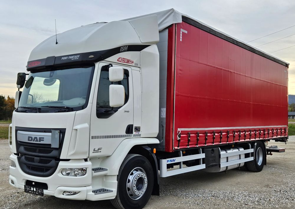 DAF LF 310/WINDA/FIRANKA/NOWE TURBO/NOWE SPRZĘGŁO/EURO 6/SPROWADZONY/20PALET/ŁADOWNOSC 10TON - Ponyvás teherautó: 1 kép. DAF LF 310/WINDA/FIRANKA/NOWE TURBO/NOWE SPRZĘGŁO/EURO 6/SPROWADZONY/20PALET/ŁADOWNOSC 10TON - Ponyvás teherautó: 1 kép.