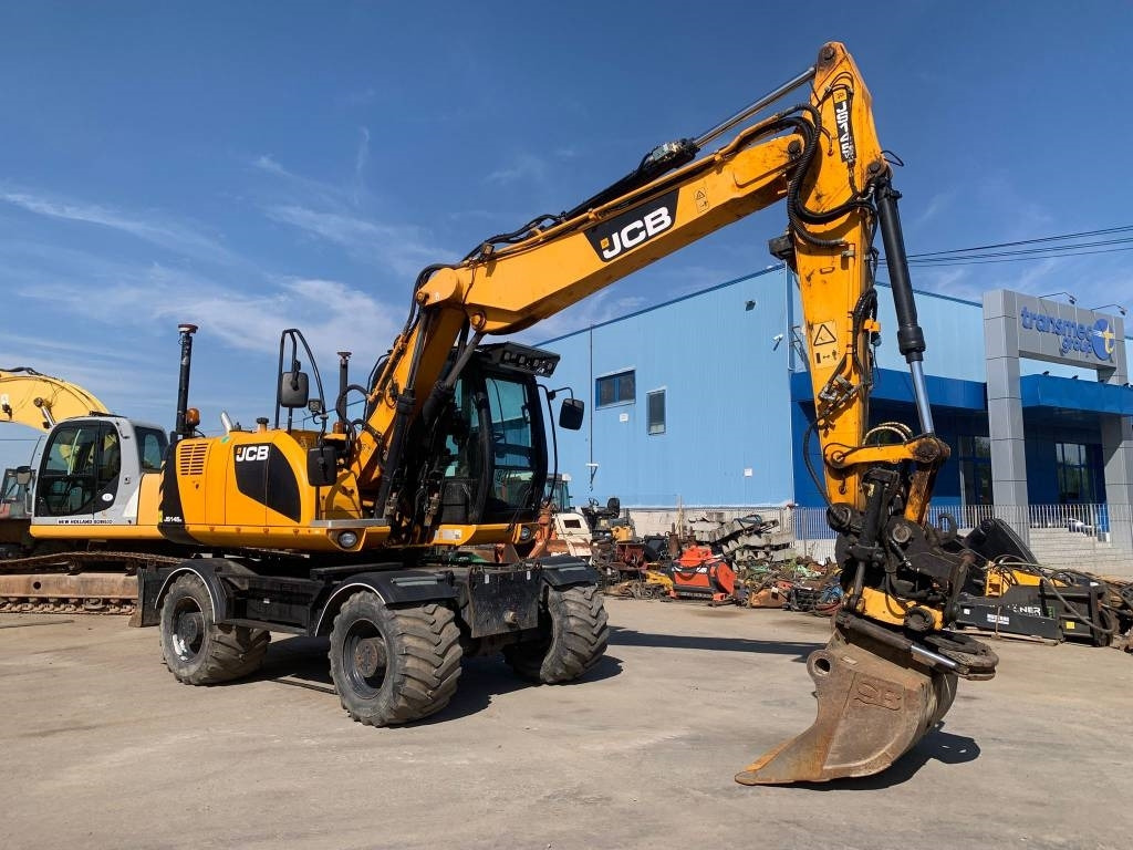 JCB JS 145 W+Engcon Rototilt+Sistem Laser 2D Leica Ico - Gumikerekes kotró: 2 kép. JCB JS 145 W+Engcon Rototilt+Sistem Laser 2D Leica Ico - Gumikerekes kotró: 2 kép.