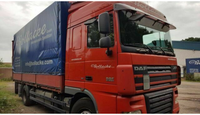 DAF 105-410 XF Plane Spriegel German Truck - Ponyvás teherautó: 1 kép. DAF 105-410 XF Plane Spriegel German Truck - Ponyvás teherautó: 1 kép.