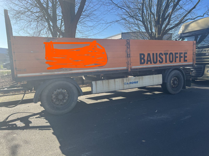 Krone Baustoff Anhänger Luftgefedert ABS - Platós pótkocsi: 1 kép. Krone Baustoff Anhänger Luftgefedert ABS - Platós pótkocsi: 1 kép.