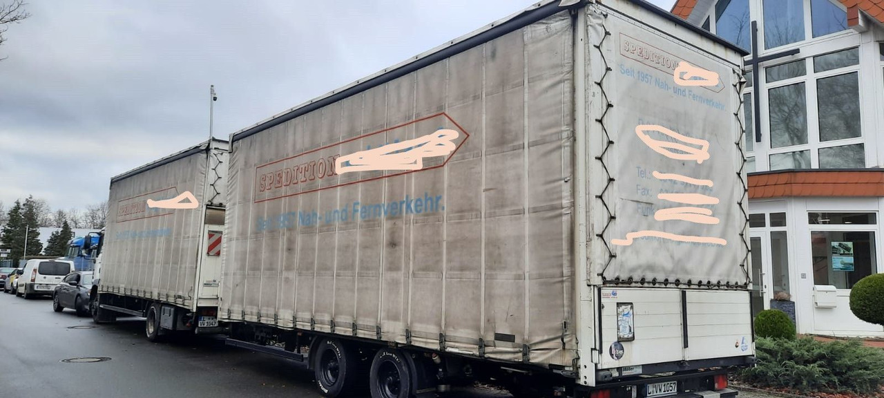 MAN 12.250 TGM Jumbo Mit Anhänger - Ponyvás teherautó, Ponyvás pótkocsi: 4 kép. MAN 12.250 TGM Jumbo Mit Anhänger - Ponyvás teherautó, Ponyvás pótkocsi: 4 kép.