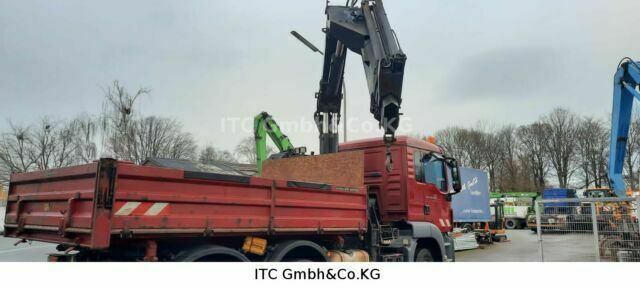MAN 26.440TGS Kipper+Kran Meiller/Stahl - Billenőplatós teherautó, Darus autó: 2 kép. MAN 26.440TGS Kipper+Kran Meiller/Stahl - Billenőplatós teherautó, Darus autó: 2 kép.