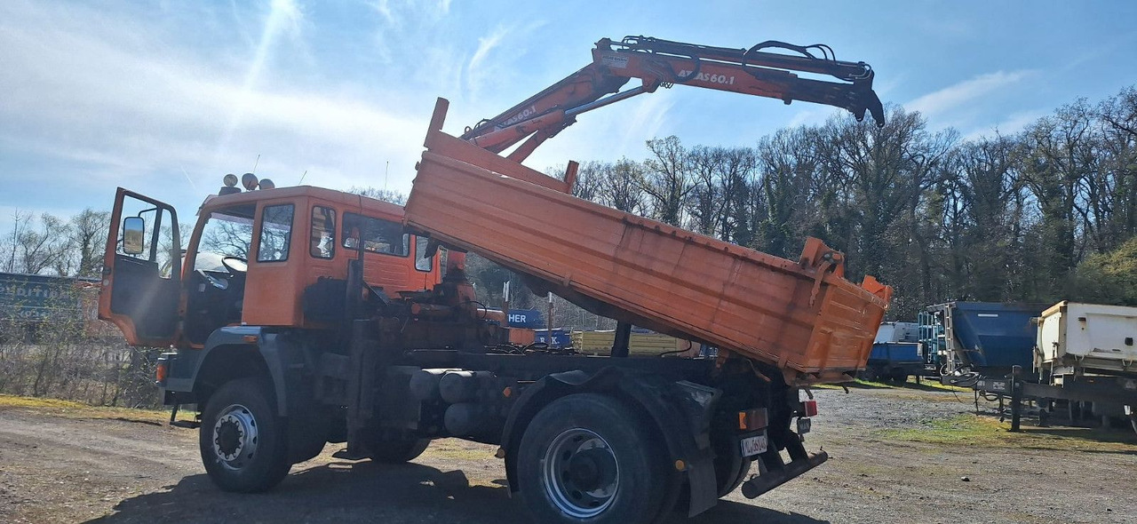 MAN TGM 18.240PS 4x4 3.S-Kipper mit Kran - Billenőplatós teherautó, Darus autó: 4 kép. MAN TGM 18.240PS 4x4 3.S-Kipper mit Kran - Billenőplatós teherautó, Darus autó: 4 kép.