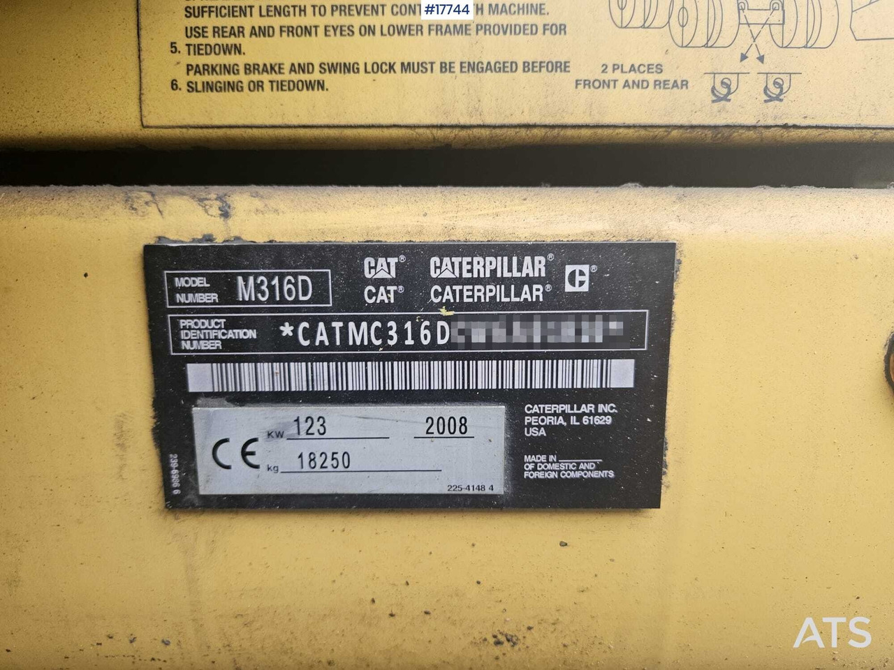 Gumikerekes kotró 2008 CAT M316D: 14 kép.