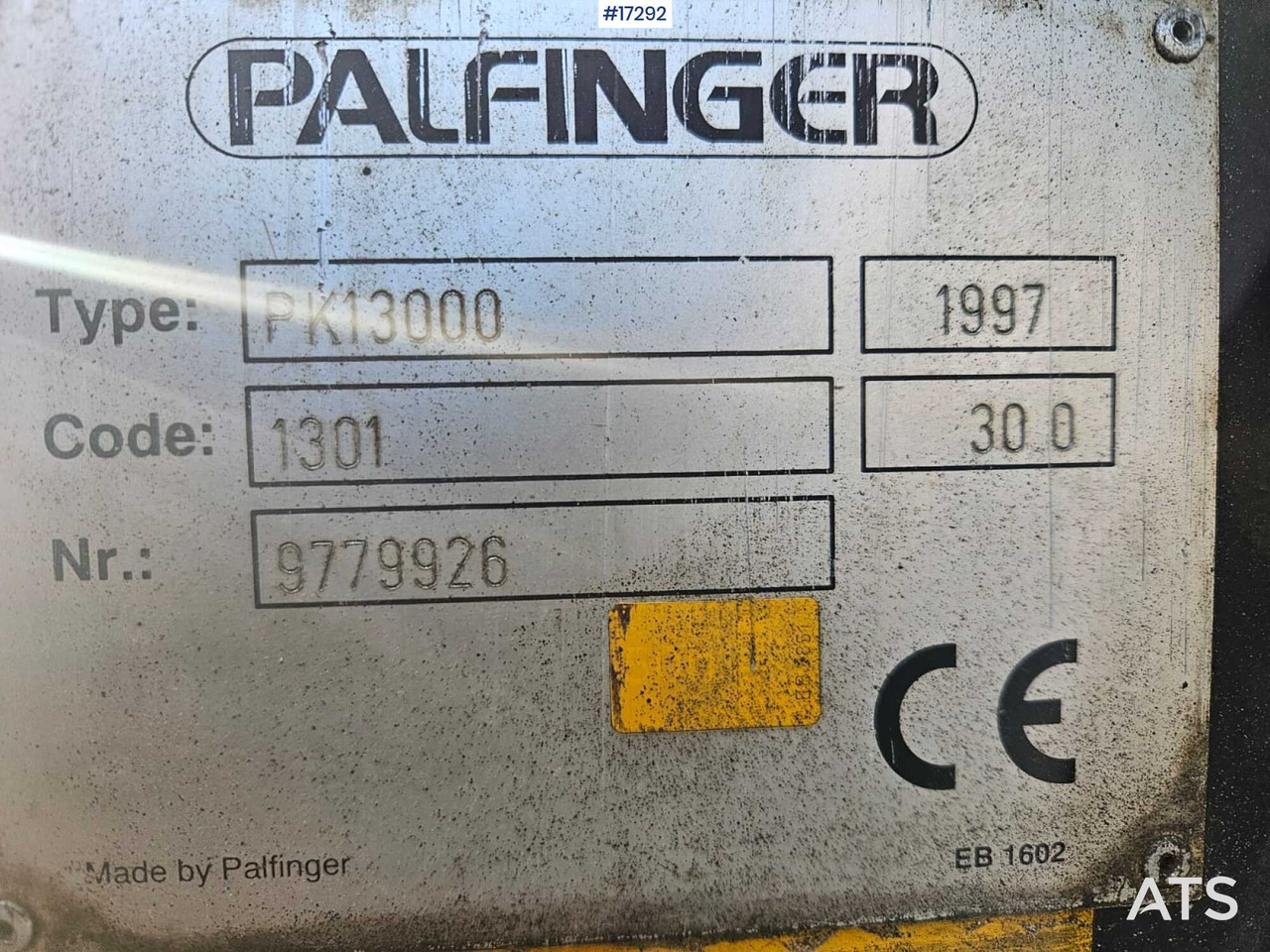 PALFINGER PK 13000 hydraulic crane (1997) - Rakodódaru: 4 kép. PALFINGER PK 13000 hydraulic crane (1997) - Rakodódaru: 4 kép.