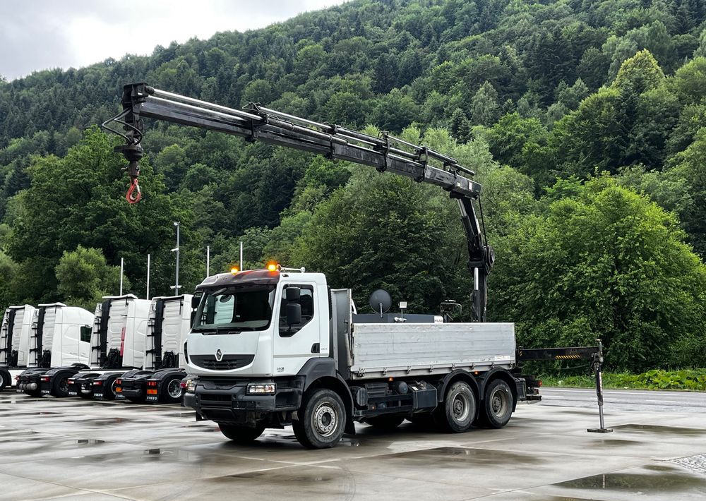 Renault Kerax 380 EEV // Skrzynia Burtowa // HIAB XS166 Hipro + Radio // Zwolnice // // - Platós teherautó, Darus autó: 1 kép. Renault Kerax 380 EEV // Skrzynia Burtowa // HIAB XS166 Hipro + Radio // Zwolnice // // - Platós teherautó, Darus autó: 1 kép.