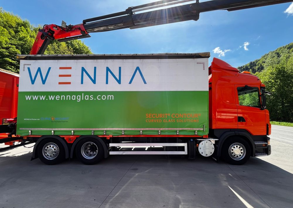 Scania G420 // Tandem // HDS Palfinger 18002 EH // Przyczepa // Oś skrętna podnoszona // Video !!! - Ponyvás teherautó, Darus autó: 4 kép. Scania G420 // Tandem // HDS Palfinger 18002 EH // Przyczepa // Oś skrętna podnoszona // Video !!! - Ponyvás teherautó, Darus autó: 4 kép.