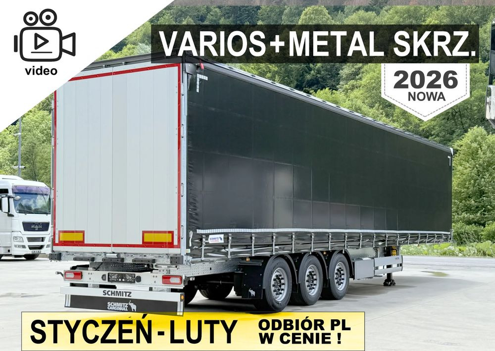 Schmitz Cargobull VARIOS + METALOWA SKRZYNIA - Ponyvás félpótkocsi: 1 kép. Schmitz Cargobull VARIOS + METALOWA SKRZYNIA - Ponyvás félpótkocsi: 1 kép.