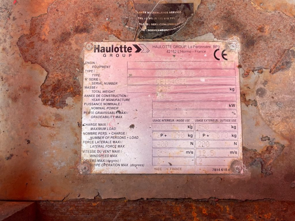 Haulotte Compact 10 - Ollós emelő: 5 kép. Haulotte Compact 10 - Ollós emelő: 5 kép.