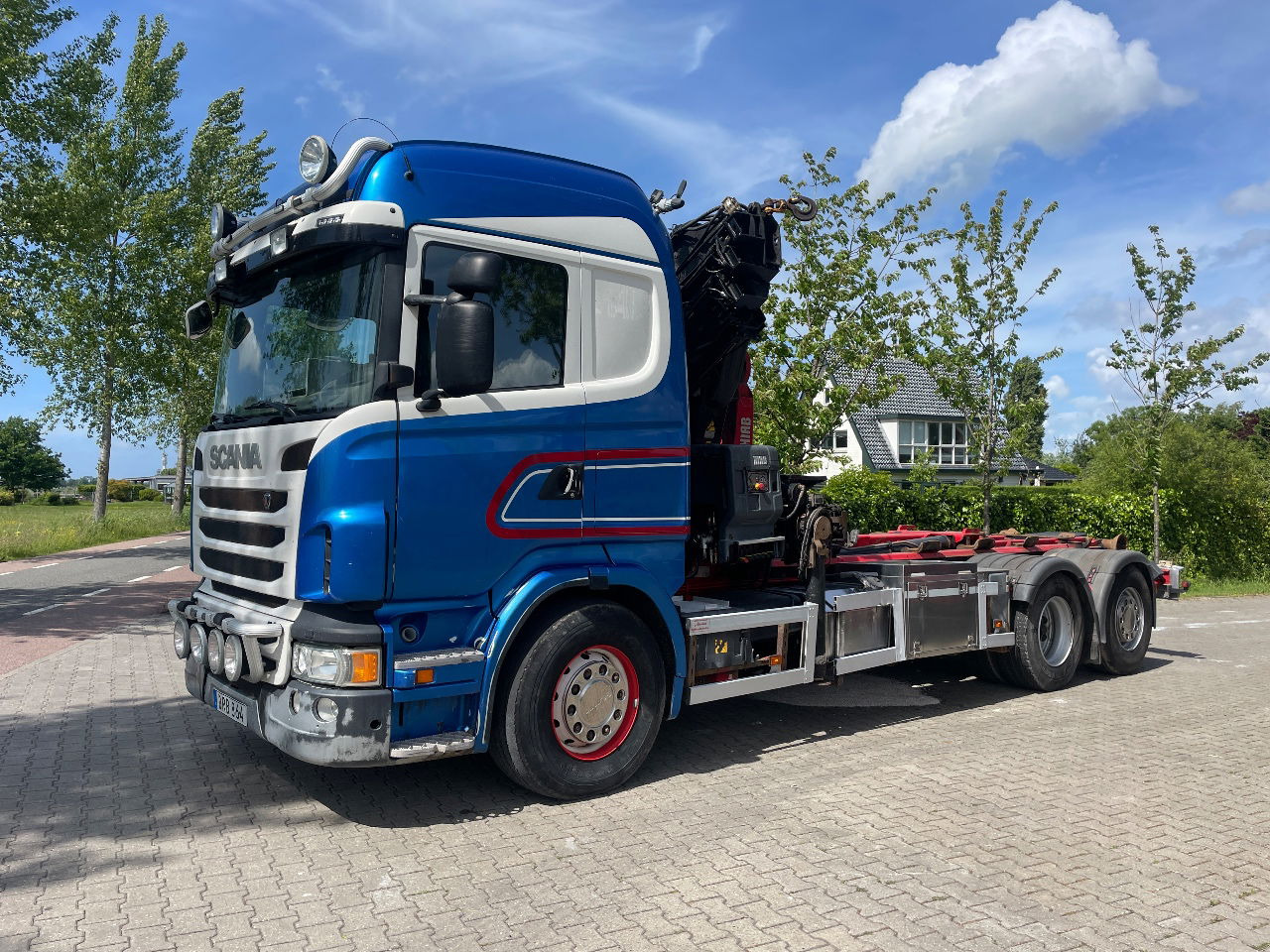 Scania R480 with hiab hookloader and hiab 262 EP5 with remote crane 2019 - Cserefelépítményes teherautó, Darus autó: 1 kép. Scania R480 with hiab hookloader and hiab 262 EP5 with remote crane 2019 - Cserefelépítményes teherautó, Darus autó: 1 kép.