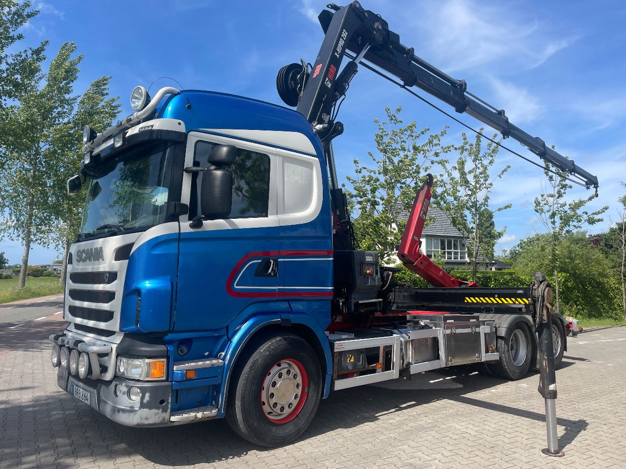 Scania R480 with hiab hookloader and hiab 262 EP5 with remote crane 2019 - Cserefelépítményes teherautó, Darus autó: 5 kép. Scania R480 with hiab hookloader and hiab 262 EP5 with remote crane 2019 - Cserefelépítményes teherautó, Darus autó: 5 kép.