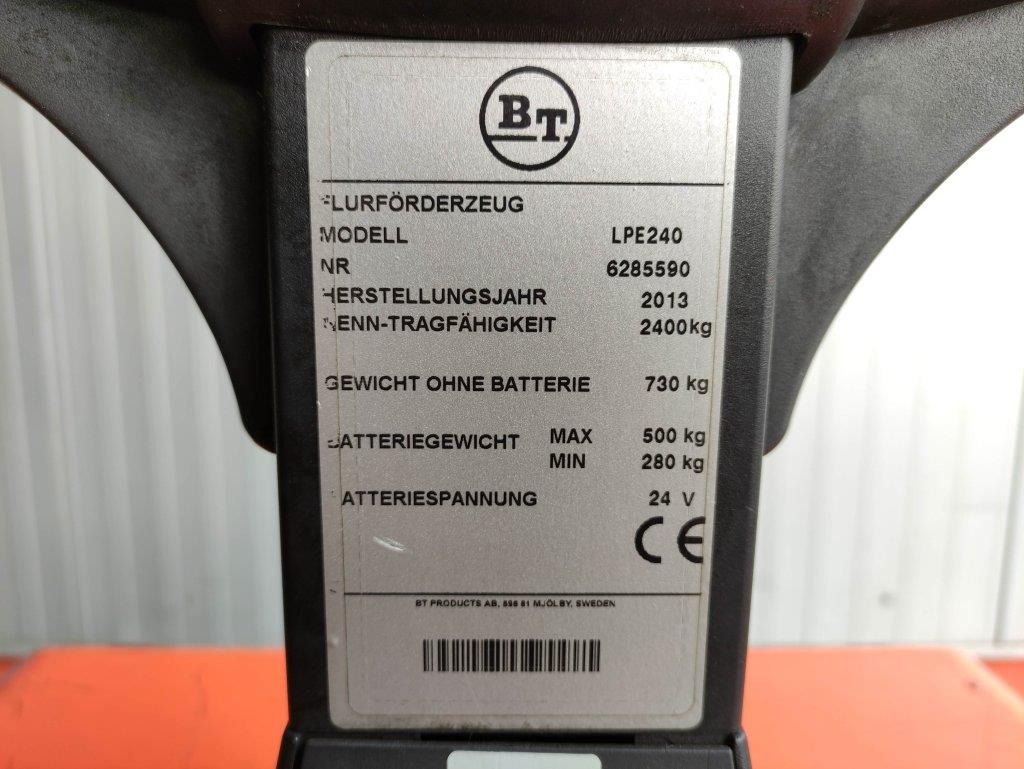 BT LPE240 - Kézi raklapemelő: 5 kép. BT LPE240 - Kézi raklapemelő: 5 kép.