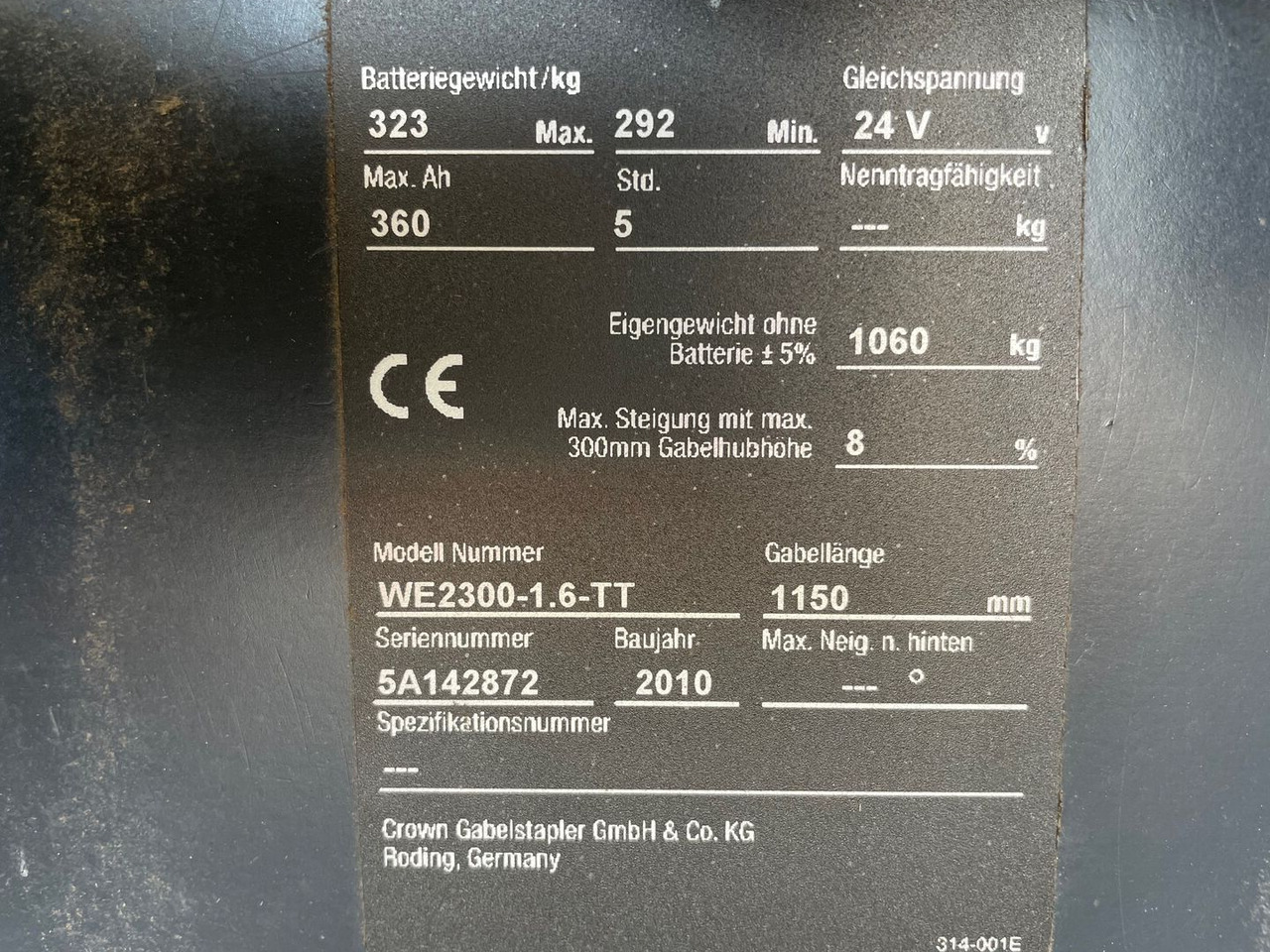 Crown WE2300 1.6 TT - Emelőtargoncá: 5 kép. Crown WE2300 1.6 TT - Emelőtargoncá: 5 kép.