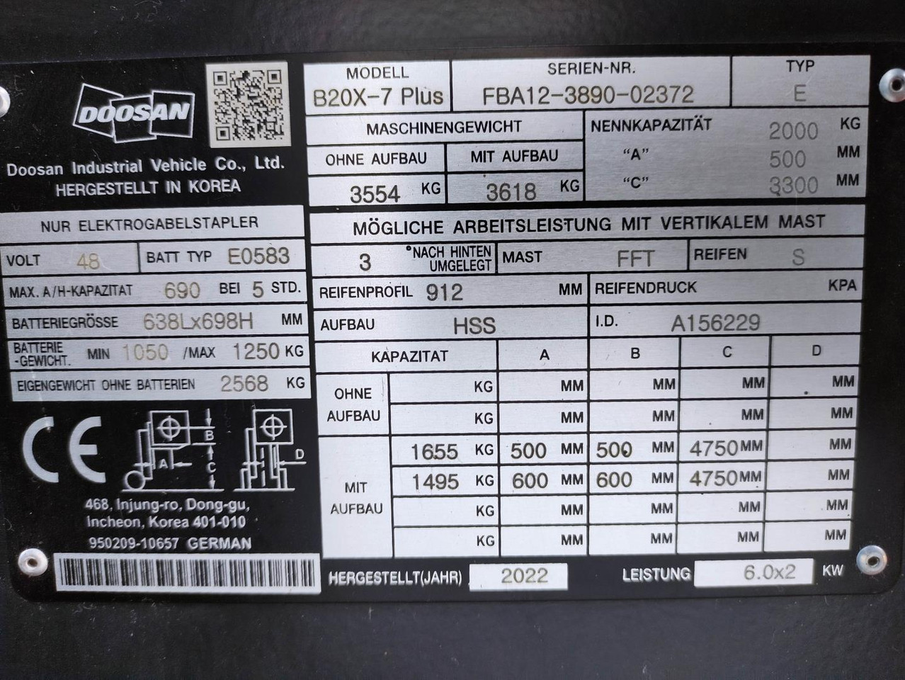 Elektromos targonca Doosan B20X-7 (Plus): 6 kép.
