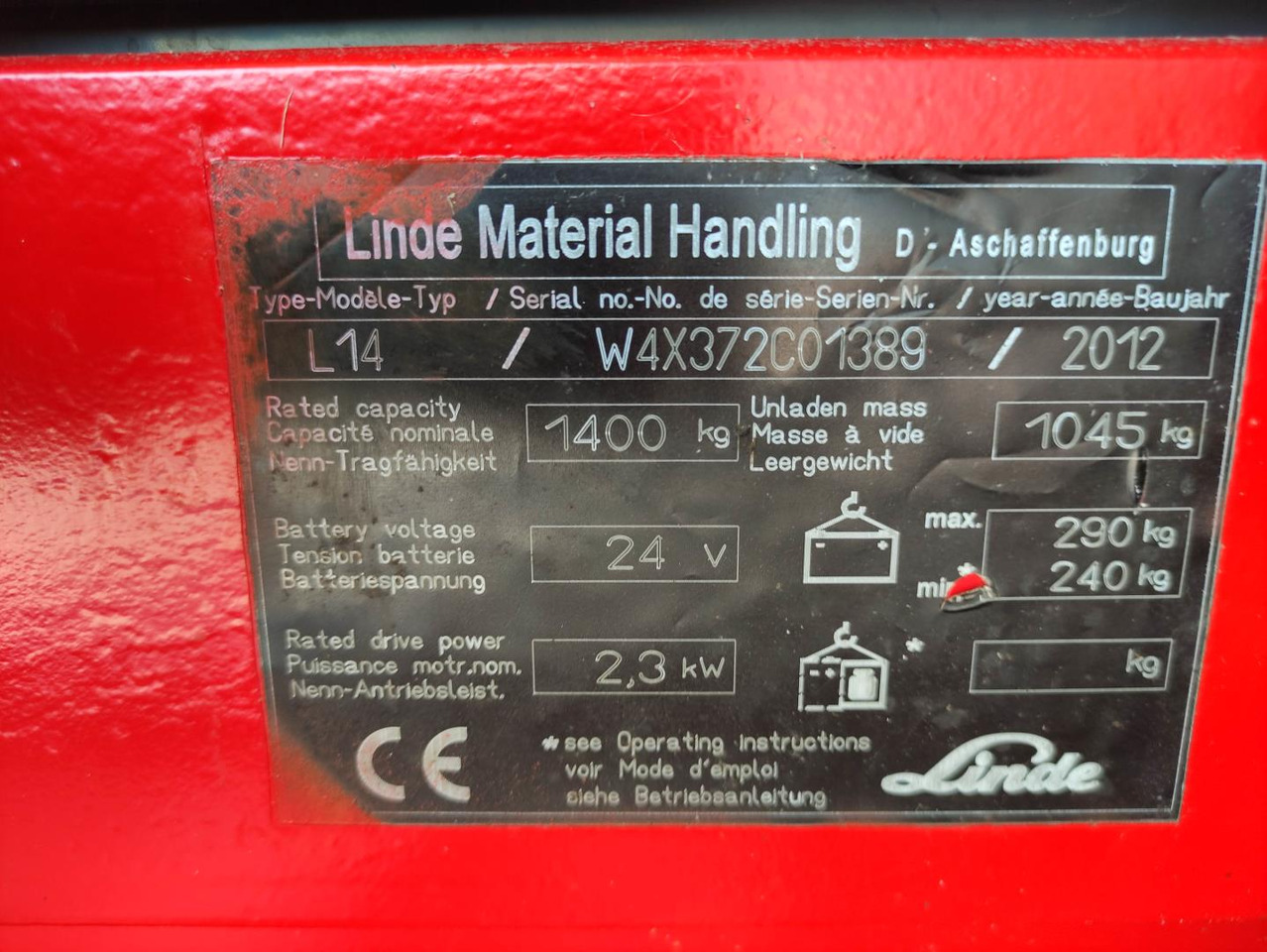 Linde L14-372 - Emelőtargoncá: 5 kép. Linde L14-372 - Emelőtargoncá: 5 kép.
