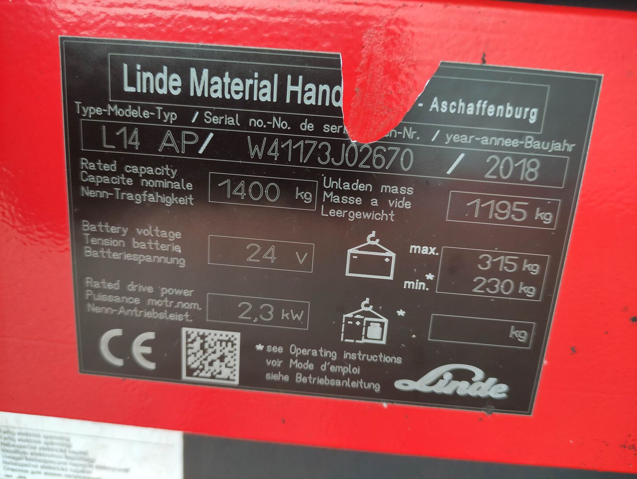 Linde L14 APi - Emelőtargoncá: 5 kép. Linde L14 APi - Emelőtargoncá: 5 kép.