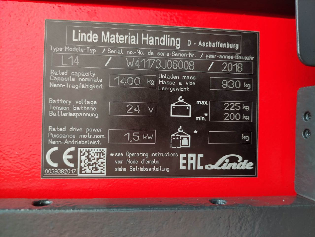 Linde L14i-1173 - Emelőtargoncá: 5 kép. Linde L14i-1173 - Emelőtargoncá: 5 kép.