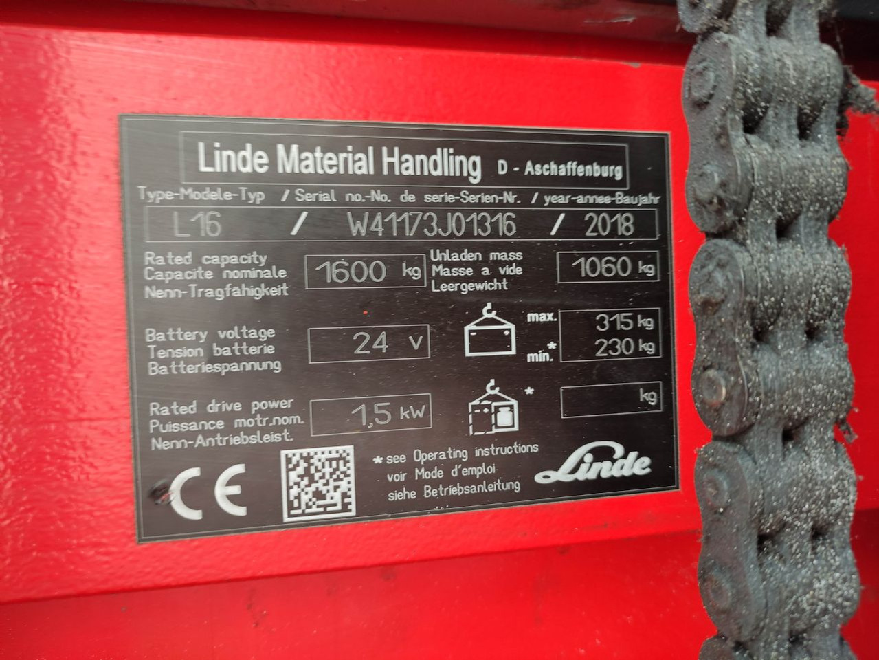 Linde L16-1173 (LACK NEU) - Emelőtargoncá: 5 kép. Linde L16-1173 (LACK NEU) - Emelőtargoncá: 5 kép.