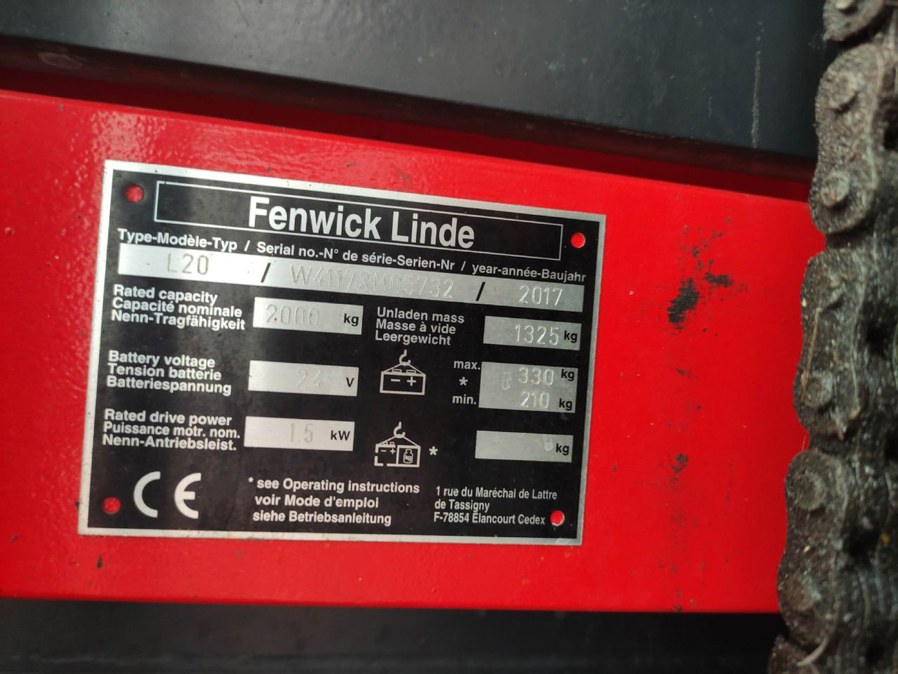 Linde L20-1173 - Emelőtargoncá: 5 kép. Linde L20-1173 - Emelőtargoncá: 5 kép.