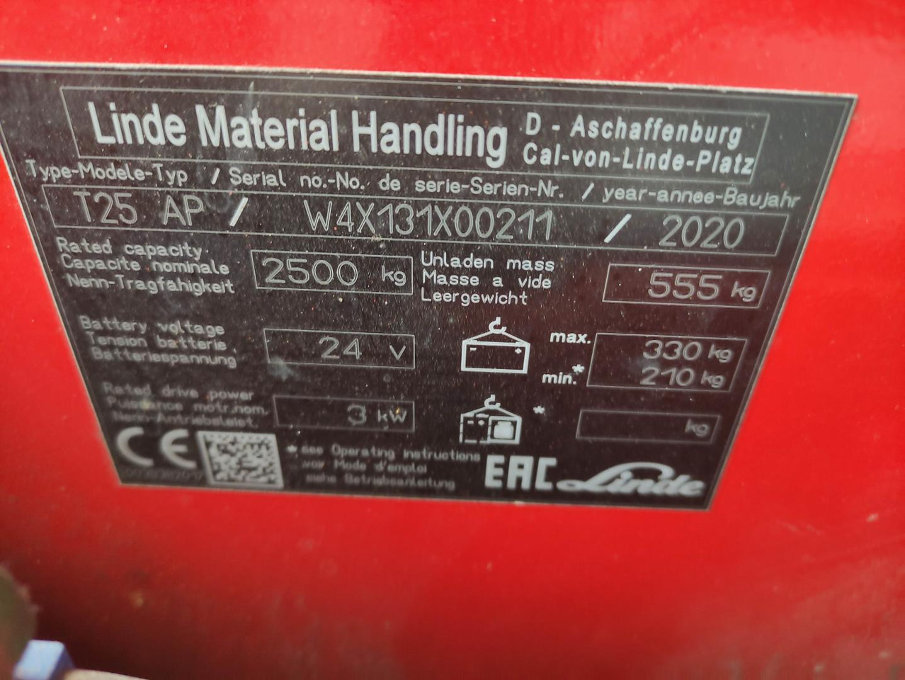 Linde T25 AP (LACK NEU) - Kézi raklapemelő: 5 kép. Linde T25 AP (LACK NEU) - Kézi raklapemelő: 5 kép.
