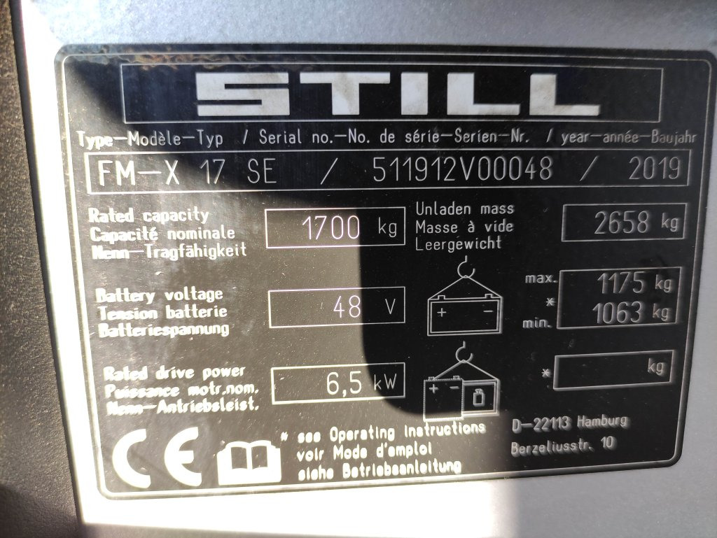 Tolóoszlopos targoncá Still FM-X-17-SE: 6 kép.