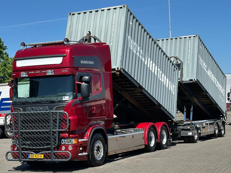 Scania R620-V8 6x4 Joab 20T Haakarm+Nor Slep Kipper / 298Tkm! Ex *Driving School* / Retarder - Horgos rakodó teherautó: 1 kép. Scania R620-V8 6x4 Joab 20T Haakarm+Nor Slep Kipper / 298Tkm! Ex *Driving School* / Retarder - Horgos rakodó teherautó: 1 kép.