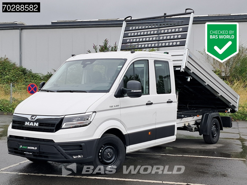 MAN TGE 3.180 Neu! Dreiseitenkipper Automatik 2025 Facelift 180PS AHK LED Klima Tempomat Navi ACC Euro6 Kieper 3m3 A/C Towbar - Billenőplatós kisteherautó: 1 kép. MAN TGE 3.180 Neu! Dreiseitenkipper Automatik 2025 Facelift 180PS AHK LED Klima Tempomat Navi ACC Euro6 Kieper 3m3 A/C Towbar - Billenőplatós kisteherautó: 1 kép.