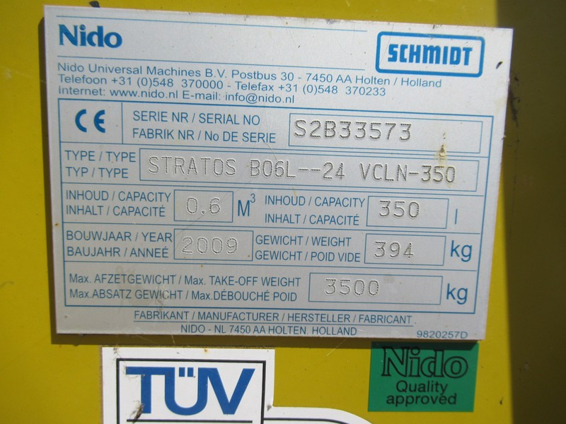 NIDO Stratos B06L-24 VCLN-350 Hydro zoutstrooier 0,6m3 + 350L - Takarítógép: 3 kép. NIDO Stratos B06L-24 VCLN-350 Hydro zoutstrooier 0,6m3 + 350L - Takarítógép: 3 kép.