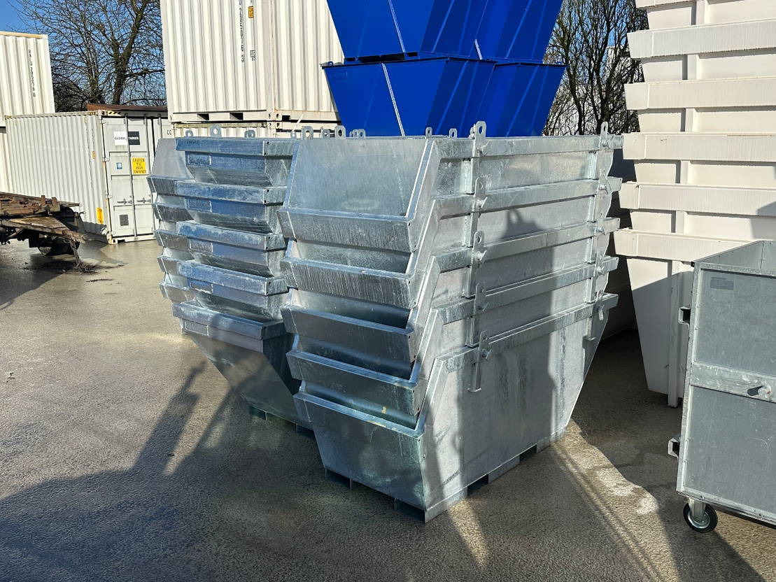 Új Sittes konténer Sidalco 2 m3 gegalvaniseerd: 7 kép.