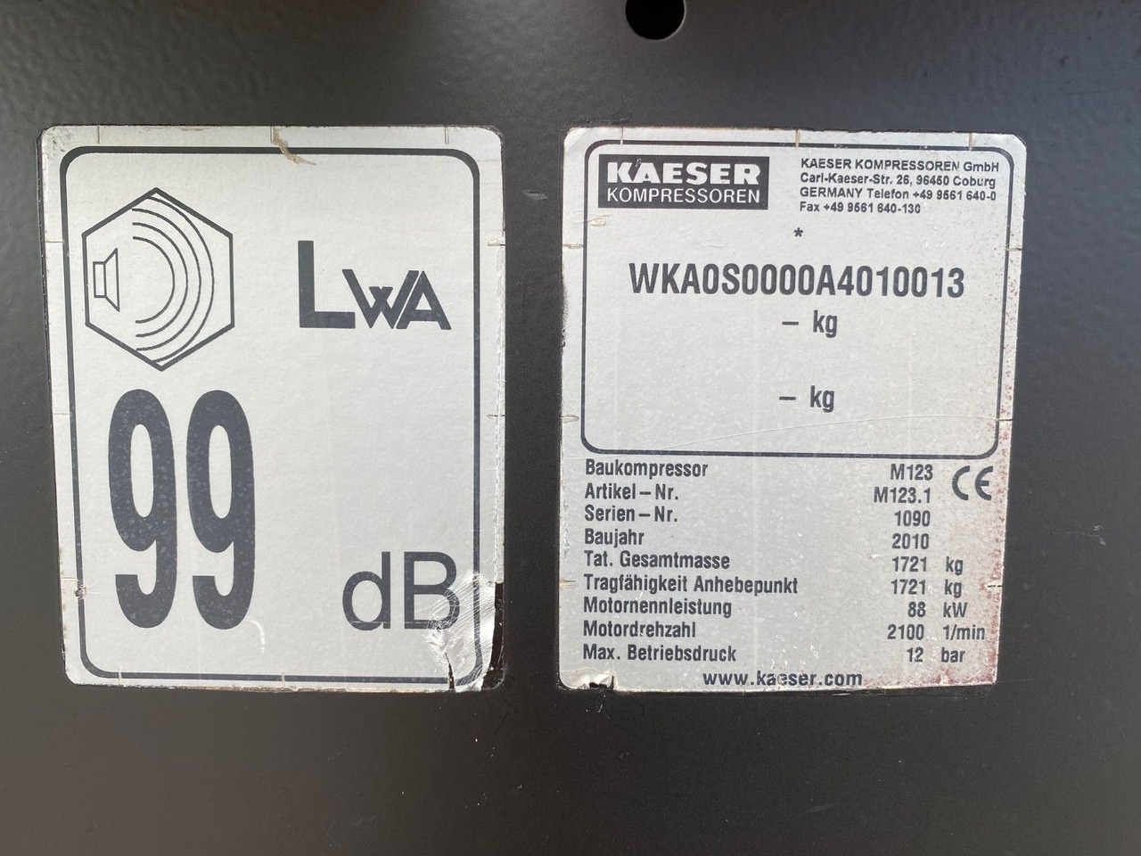 Kaeser M123 Kompressor Sigma Pilob 2,2 - Légkompresszor: 3 kép. Kaeser M123 Kompressor Sigma Pilob 2,2 - Légkompresszor: 3 kép.