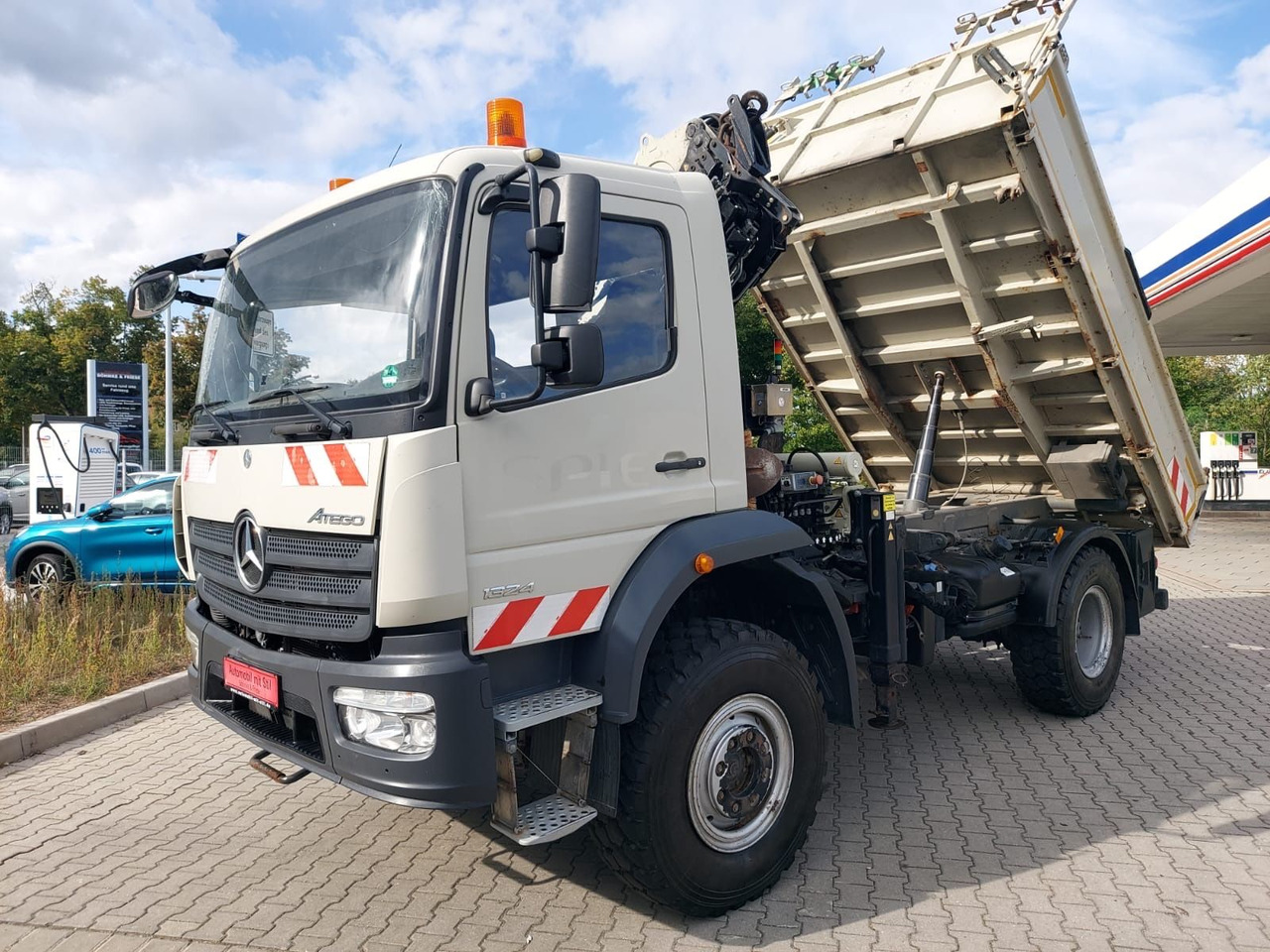 Mercedes-Benz Atego / 1324 MEILER 4X4 KRAN ATLAS 116.3 - Billenőplatós teherautó, Darus autó: 4 kép. Mercedes-Benz Atego / 1324 MEILER 4X4 KRAN ATLAS 116.3 - Billenőplatós teherautó, Darus autó: 4 kép.