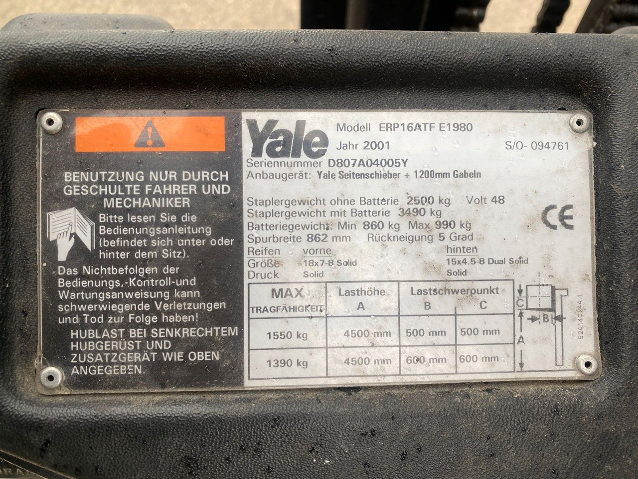 Yale Stapler ERP16ATF E1980 48Volt 1550kg - Elektromos targonca: 2 kép. Yale Stapler ERP16ATF E1980 48Volt 1550kg - Elektromos targonca: 2 kép.
