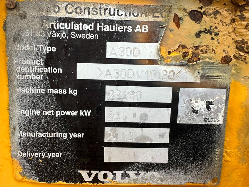 Volvo A30D 6x6 dumper articulated hauler NVT - Csuklós dömper: 5 kép. Volvo A30D 6x6 dumper articulated hauler NVT - Csuklós dömper: 5 kép.