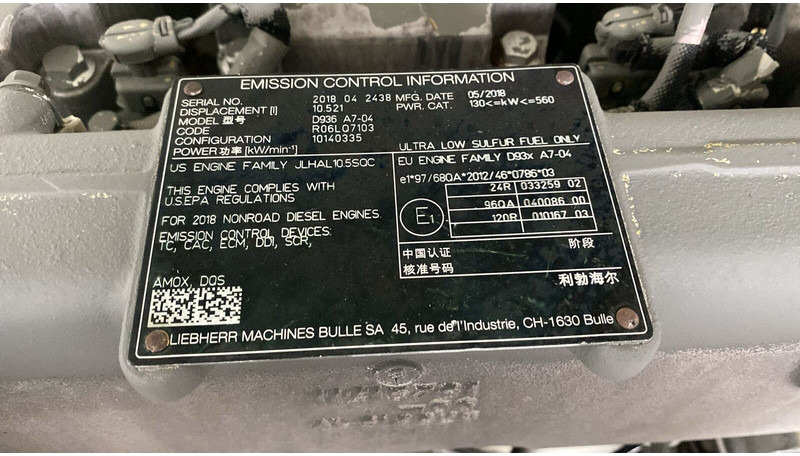 Liebherr D936 A7-04 - Motor: 5 kép. Liebherr D936 A7-04 - Motor: 5 kép.