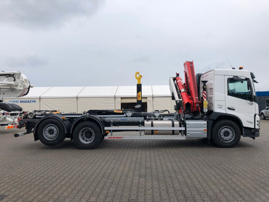 Volvo FM 460 HYVA 20-57-S mit FASSI F235 - Horgos rakodó teherautó, Darus autó: 3 kép. Volvo FM 460 HYVA 20-57-S mit FASSI F235 - Horgos rakodó teherautó, Darus autó: 3 kép.