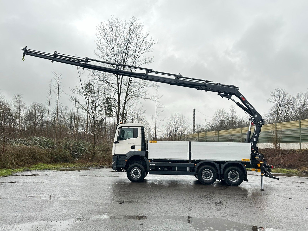 MAN TGS 33.440 6x6 Kran HIAB X-HiPro 302 E 6 - Darus autó: 1 kép. MAN TGS 33.440 6x6 Kran HIAB X-HiPro 302 E 6 - Darus autó: 1 kép.